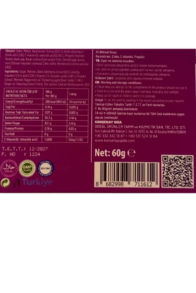 Alftamın 24'lü Bitkisel Drops Pastil | Karamürver Çinko Propolis Beta Glukan C Vitamini - 6