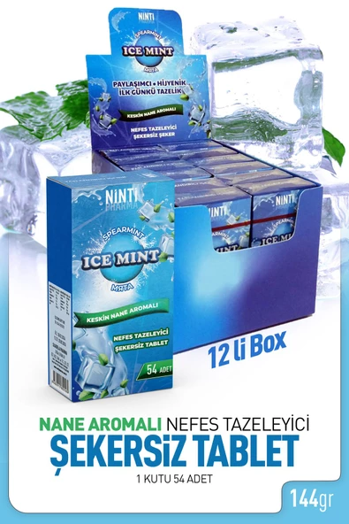nintipharma Keskin Nane Aromalı Şekersiz Tablet Spearmint 54lü - 3