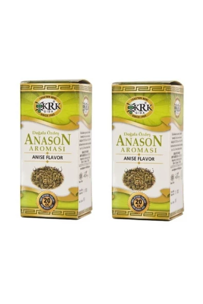 Krk Gıda Anason Aroması 2 ADET 20 ml 20 cc