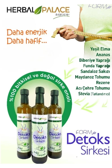 Detox Sirkesi Yeşil Elma Aromalı Formfit 500 ML - 2