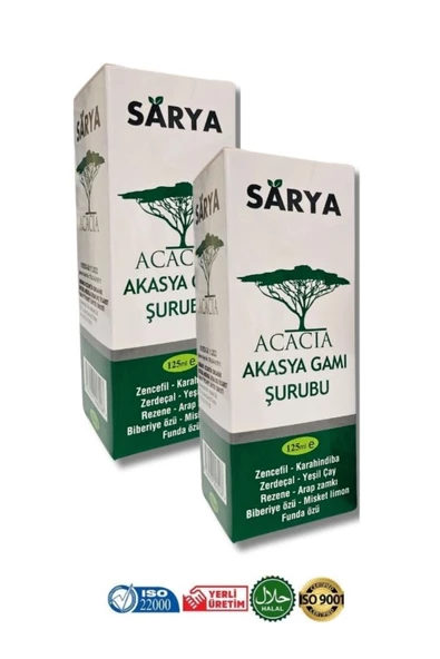 SARYA Acacıa Akasya Gamı Şurubu Akasya Şurubu 125 ML 2 ADET