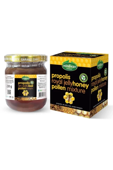 Mindivan Propolis Arı Sütü Bal Polen 230 gr