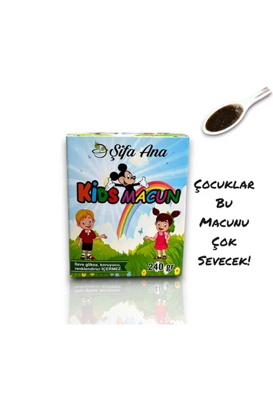 ŞİFA ANA Kids Macun 240 g Kakao Bal Polen Karışımlı Macun 2 KUTU