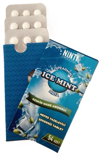 nintipharma Keskin Nane Aromalı Şekersiz Tablet Spearmint 54lü - 5