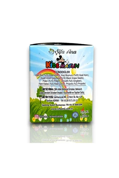 ŞİFA ANA Kids Macun 240 g Kakao Bal Polen Karışımlı Macun 2 KUTU - 2
