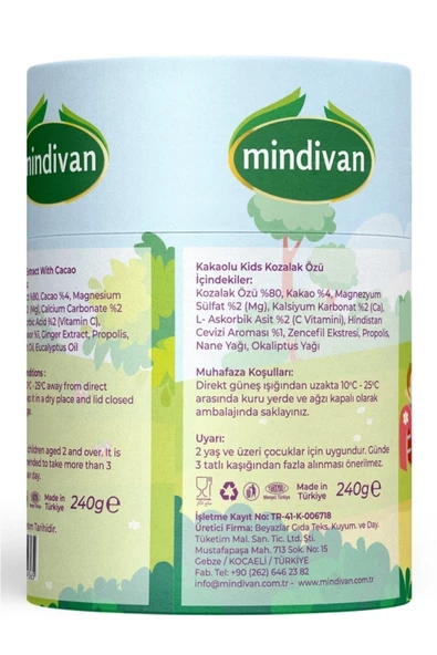 Kids Çocuklar Için Özel Kakaolu Kozalak Macunu 240gr * 2 Adet - 3