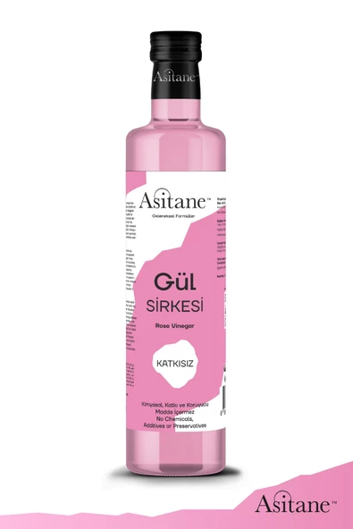 Asitane Gül Sirkesi Doğal Fermantasyon - Rose Vinegar 500 Ml