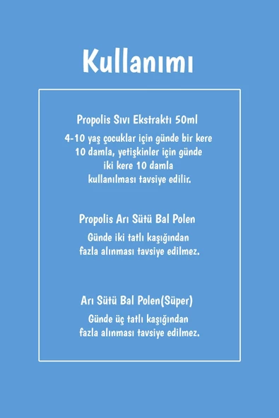 Ultra Takviye Edici Paket Propolis Sıvı - Arı Sütü - Propolis Arı Sütü Bal Polen - 2