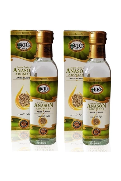 Krk Gıda Anason Aroması 250 ml 2 Adet Cam Şişede Krk Anoson Aroması 250 Cc
