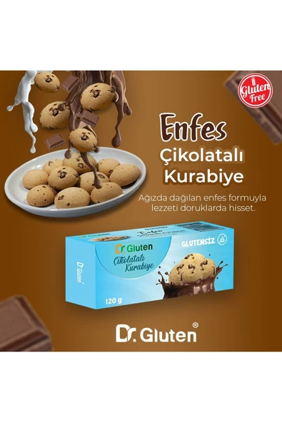 Dr.Gluten Glutensiz Çikolatalı Kurabiye 120 Gr