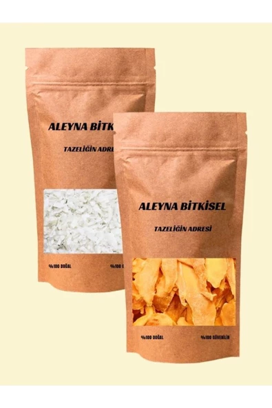 aleyna baharat 100 Gr Mango Kurusu + 100 Gr Hindistan Cevizi Kurusu (İkili Set)