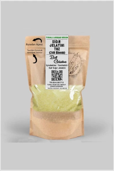Dr. Gusto 240 Bloom Yenilebilir Toz Jelatin (sığır Jelatini) 500 Gr