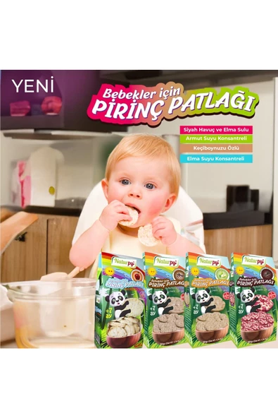 Naturpy Glutensiz Bebekler İçin Pirinç Patlağı 50 g Armut Suyu Konsantreli - 2