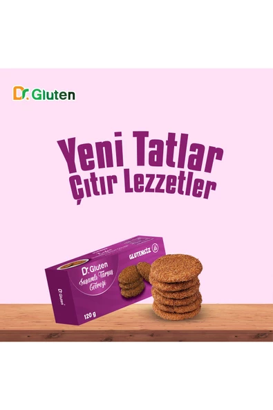 DR GLUTEN GLUTENSİZ SUSAMLI TARSUS GEVREĞİ 120 Gr. - 2