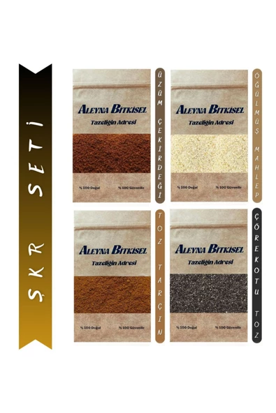 Aleyna Bitkisel Tarçın Mahlep Çörekotu Üzüm Çekirdeği Şekereset 50 G