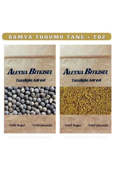 Aleyna Bitkisel Bamya Tohumu Tane + Toz -500 G+500g