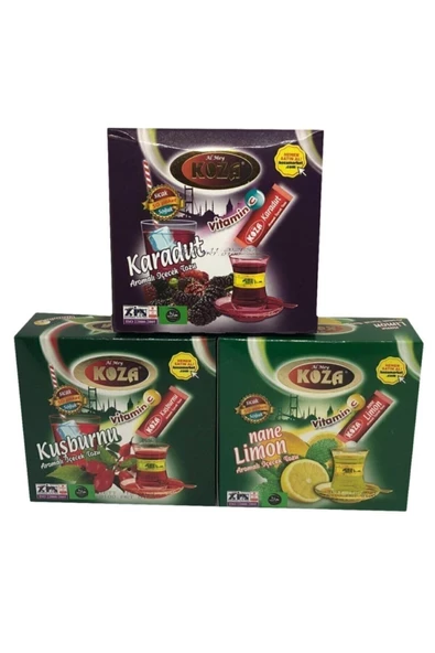 Koza Karadut- Kuşburnu- Nane Limon Tek Içimlik Içecek Tozu 3 Paket