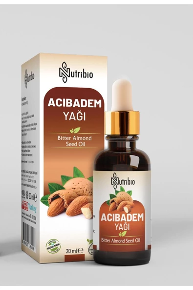 nutribio %100 Saf Analizli Acıbadem Yağı 20 ML Bitter Almond Seed Oil