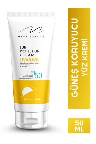 Meva Beauty Beauty Leke Karşıtı Yüksek Koruma Yüz Güneş Kremi Spf 50