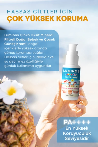 Luminos Bebeklere Ve Çocuklara Özel Doğal Formül Spf 50 Güneş Kremi - 50ml - 4