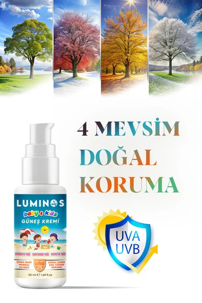Luminos Bebeklere Ve Çocuklara Özel Doğal Formül Spf 50 Güneş Kremi - 50ml
