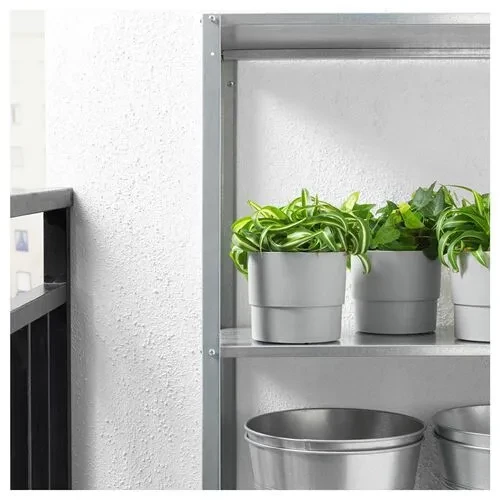 SUMUHOME NYPON DEKORATİF PLASTİK SAKSI GRİ 12 CM - 5