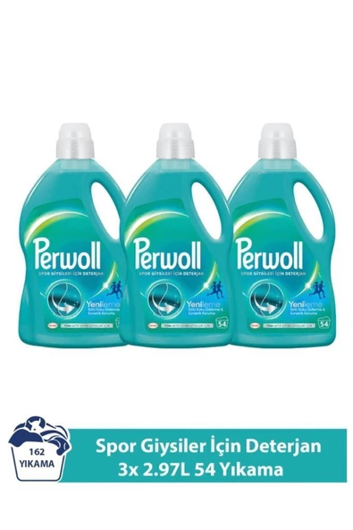 Perwoll Spor Giysiler Için Sıvı Bakım Deterjanı 2970 ml x 3 adet