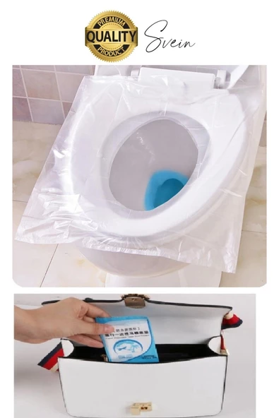 50 Adet Pratik Hijyenik Tek Kullanımlık Klozet Kapağı Pedi Örtüsü Yeni Sezon Koruyucu Kirletmez - 7