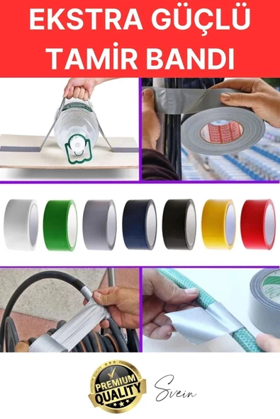 5 Adet 10 mt Kırmızı Tamir Takviye Kapatıcı Güçlü Onarım Bandı Su Geçirmez Sızdırmaz Dayanım Çatlak - Resim 2
