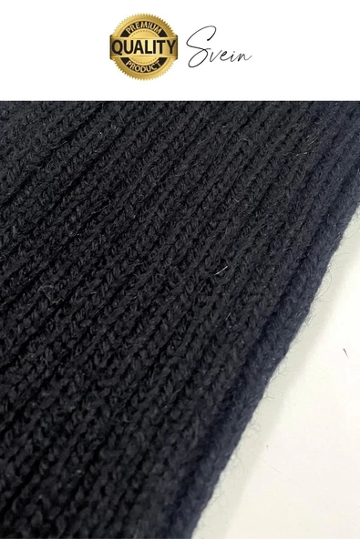 Dayanıklı Bere Unisex Örgü Kışlık Düz Renk Yumuşak Yün Soğuktan Koruyucu Şapka Katlamalı Dokuma - 3