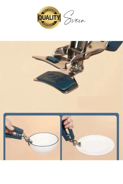 Dayanıklı Sıcak Tabak Tepsi Tava Kase Tutucu Aparat El Yakmaz Ayarlanabilir Tekli Tutma Sapı - 2