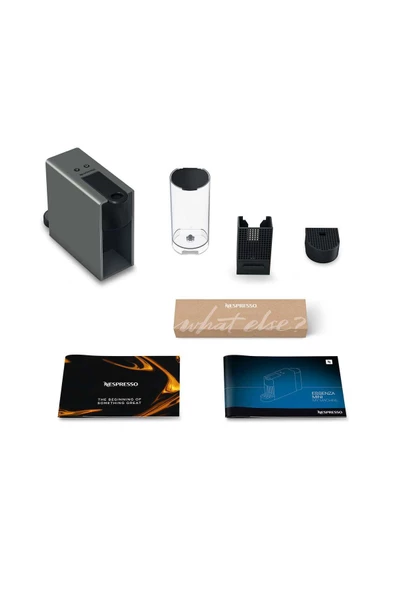 Nespresso C35 Grey Essenza Mini Gri Kahve Makinesi ve Süt köpürtücü Aksesuar - 7