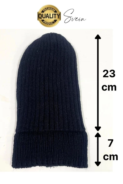 Dayanıklı Bere Unisex Örgü Kışlık Düz Renk Yumuşak Yün Soğuktan Koruyucu Şapka Katlamalı Dokuma - 2