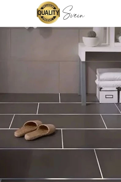 Premium Kendinden Yapışkanlı Gri Gümüş Renk Fayans Derz Arası İzolasyon Bandı Dekoratif Bant 0,5 cm - 3
