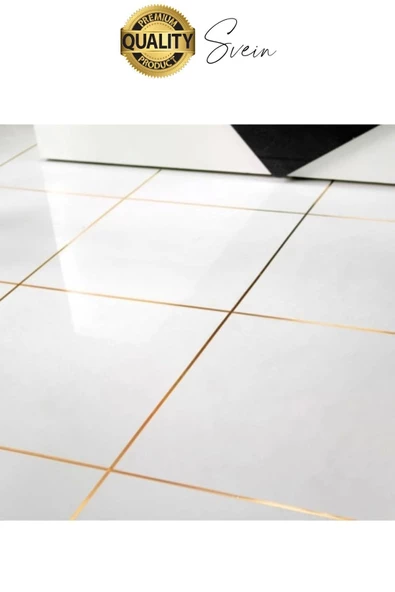 Premium Kendinden Yapışkanlı Gold Sarı Renk Fayans Derz Arası İzolasyon Bandı Dekoratif Bant 0,5 cm - 6