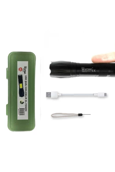 Watton Powerbank Özellikli Uzun Menzilli El Feneri Wt-039 - Resim 3