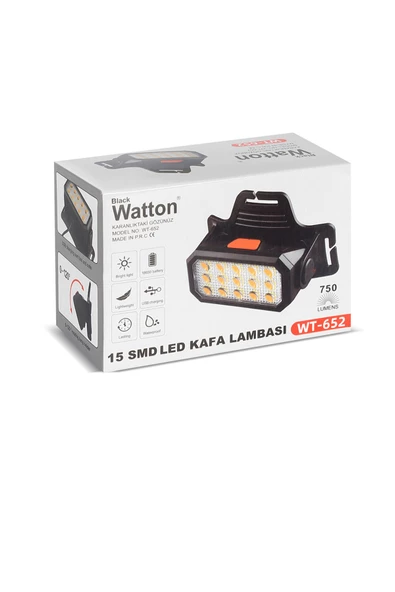 Watton 15 Ledli Sarı / Beyaz Şarjlı Kafa Lambası Wt-652 - 2