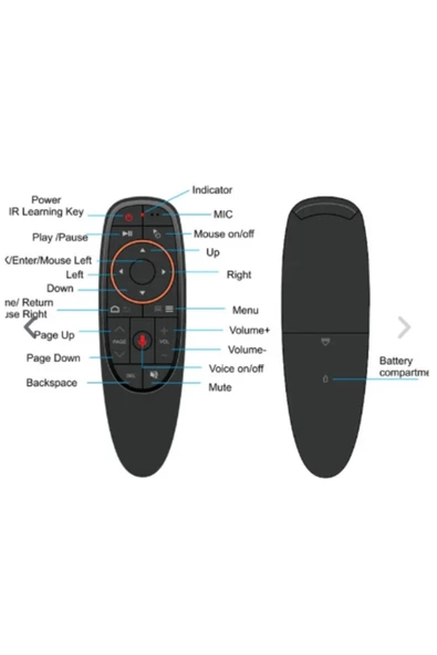 ONREZ 12 Kristalli Wireless Air Mouse 2.4ghz Smart Remote Control  USB Dongle - 3
