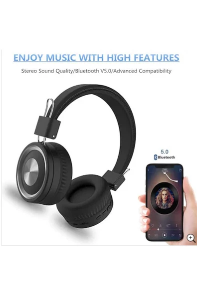 OKMORE Stereo Ses Bluetooth Kulaklık Kablosuz Büyük Kulaklık Spor Kulaklık - 4