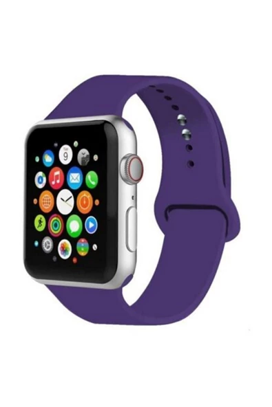 Lims Apple Watch Kordon 2 3 4 5 Seri Mor Silikon Kordon Kayış 38 mm ve 40 mm