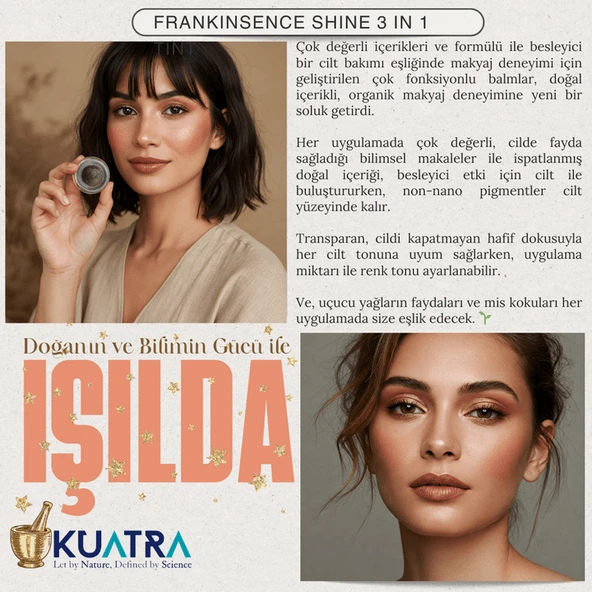 Frankinsence Shine Nemlendirici, Antioksidan, Işıltı Veren Allık-ruj- Göz Farı 'doğal İçerik' - 5