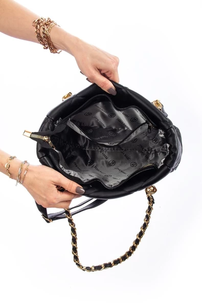 Madrid Model Kapitone Desenli Zincir Askılı Omuz Ve El Çantası - Resim 2