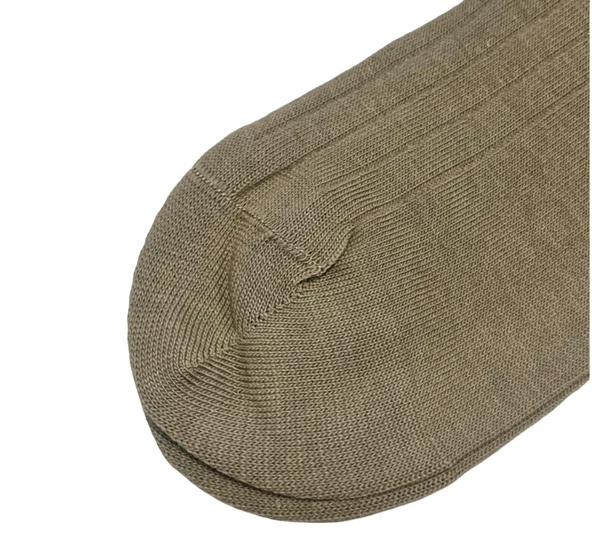 Askeri Çorap Haki Renk Dikişsiz Kışlık Çorap - Taban Havlulu - Orjinal İstihkak Çorap (4 Çift) - 3