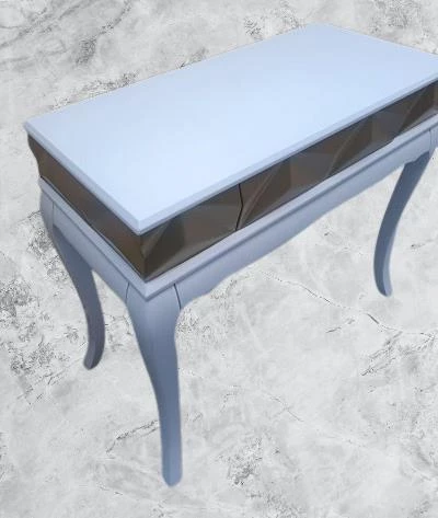 Dresuar Piramit MODEL 90521 Gold Beyaz Uyum Lükens Kayın Ayak El Yapım - Resim 5