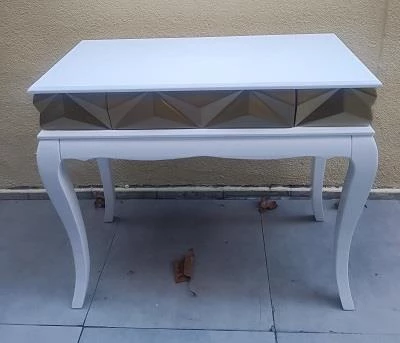 Dresuar Piramit MODEL 90521 Gold Beyaz Uyum Lükens Kayın Ayak El Yapım - Resim 10