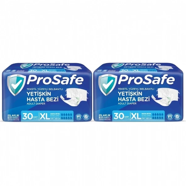 Prosafe Belbantlı Ekstra Büyük Boy XL 30'lu 2 Adet Hasta Bezi