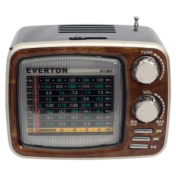 Everton RT-801BT USB-SD-FM-Bluetooth Destekli Nostaljik Radyo - 1