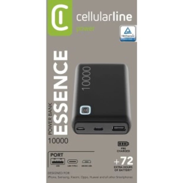 Cellularline Essence 10000 Powerbank-Siyah