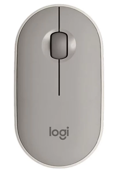 Logitech M350 Pebble İnce Kablosuz Bluetooth Optik Mouse - Bej