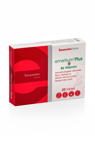 İmuneks Farma Emetium Plus 20 Tablet